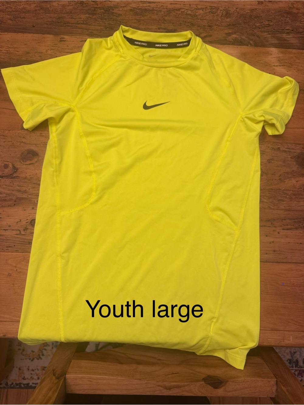 Nike Neon Yellow Youth Short Sleeve Dri-FIT Tee